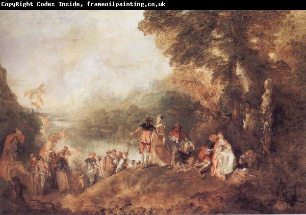 WATTEAU, Antoine The Pilgrimago to the Island of Cythera